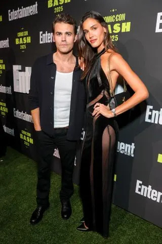 Todd Williamson / Shutterstock for Entertainment Weekly Paul Wesley and Natalie Kuckenburg at the 2025 'Entertainment Weekly' Comic-Con bash in San Diego