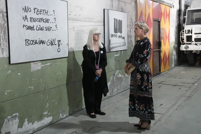 Stefan Rousseau/PA Images via Getty Sophie, Duchess of Edinburgh, in Bosnia on July 11, 2025