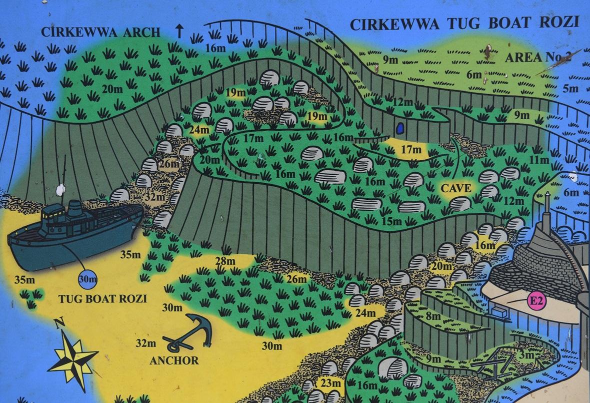 One of the detailed maps in Peter Lemon’s book