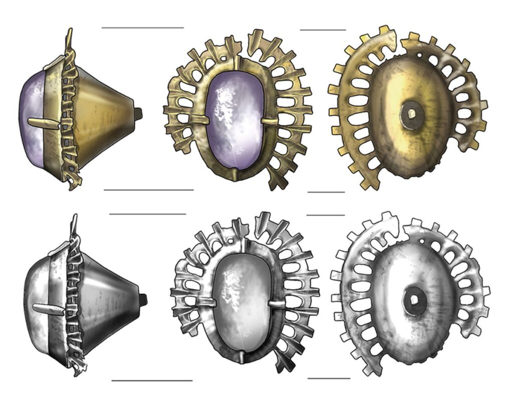 Historic amethyst ornament, likely worn by a noble