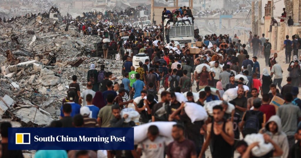 Dozens killed while seeking aid at Gaza crossing as US envoy heads to Israel for talks