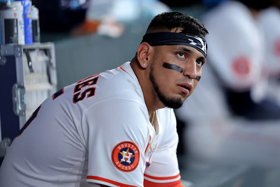 Houston Astros third baseman Isaac Paredes (15).© Erik Williams-Imagn Images