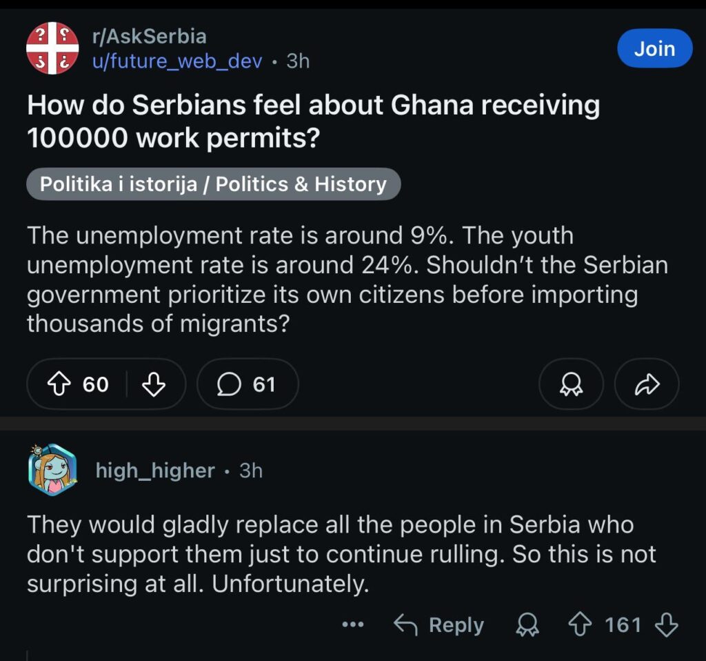 Srbija Ke Vrabotuva 100K Crnci Od Gana, A kako so Micko Celo Vreme se se ponasha ko vuchich, Nemoj I ka nas vaka da se desi ..