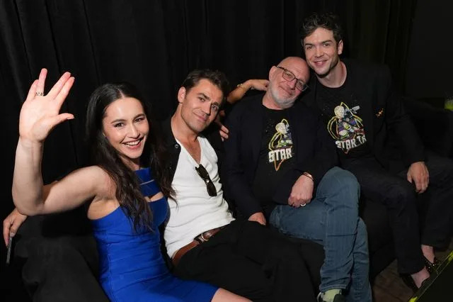 Presley Ann / Shutterstock for Entertainment Weekly Christina Chong, Paul Wesley, Akiva Goldsman, and Ethan Peck at the 2025 'Entertainment Weekly' Comic-Con bash in San Diego