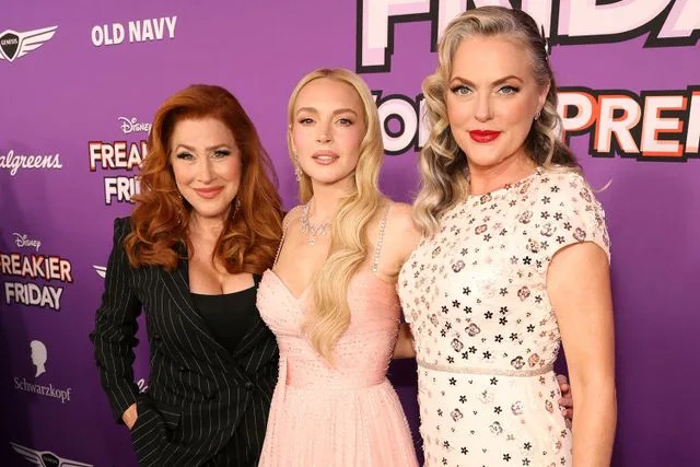 Jesse Grant/Getty Lisa Ann Walter, Lindsay Lohan, and Elaine Hendrix at the 'Freakier Friday' premiere