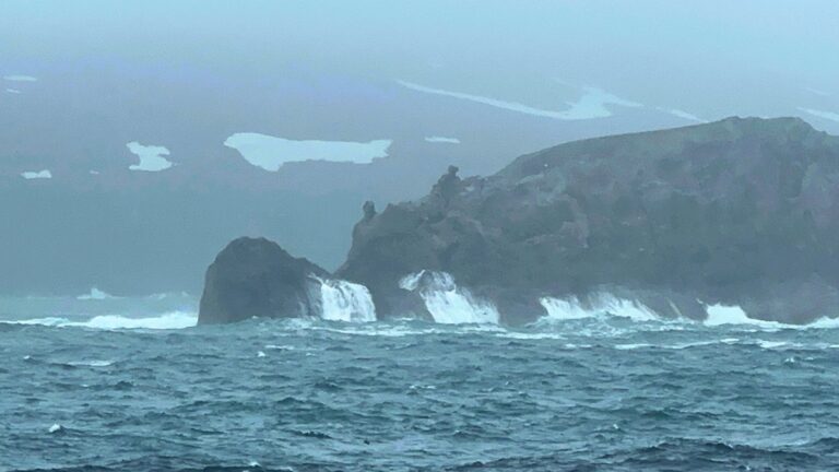 Coastline of Bjørnøya / Bear Island. Photo: David Nikel.