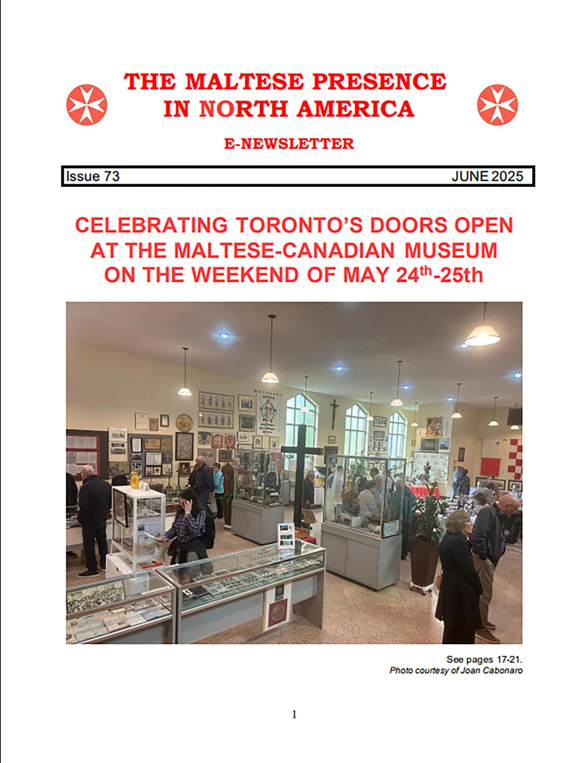 The cover of the newsletter