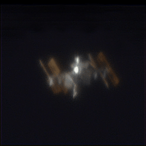 I imaged the International Space Station as it passed over my backyard using my telescope