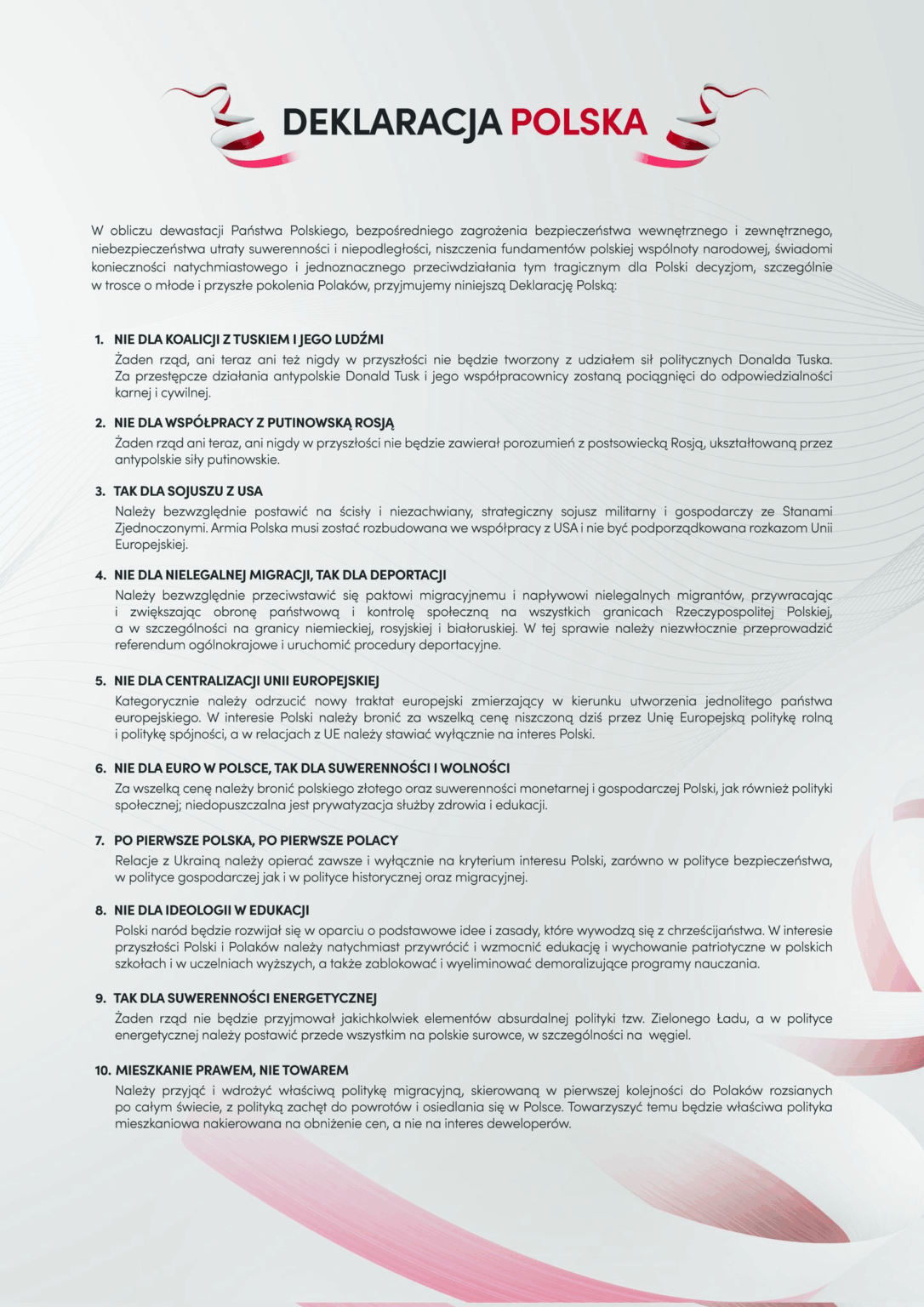 Polish declaration of PISU