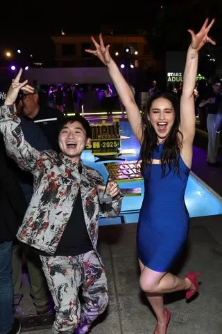 John Salangsang / Shutterstock for Entertainment Weekly Alex Shimizu and Christina Chong at the 2025 'Entertainment Weekly' Comic-Con bash in San Diego