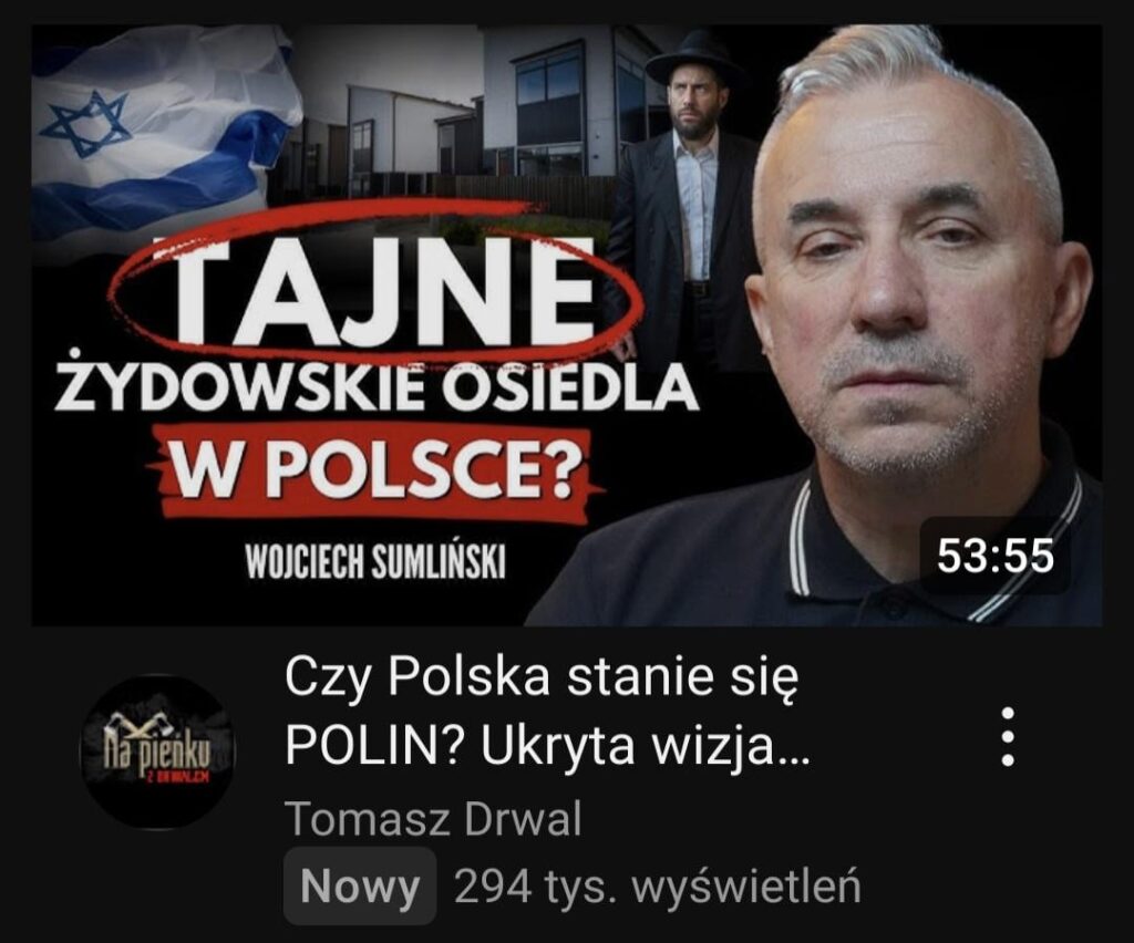 Polish right on the trail of hidden Jews wanting to displace Poles from Poland. Does it look like something?