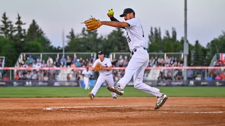 New Zealand Black Sox pitcher, Pita Rona, son of Brad Rona - a four-time Black Sox world champion - pitched the side to its first victory at the WBSC Softball World Cup Finals against Canada.