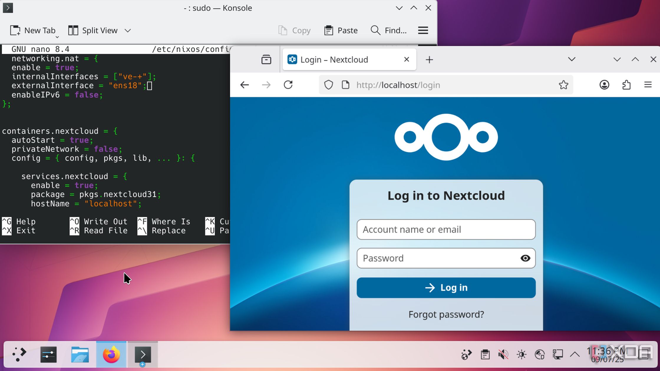 Running a Nextcloud container inside NixOS