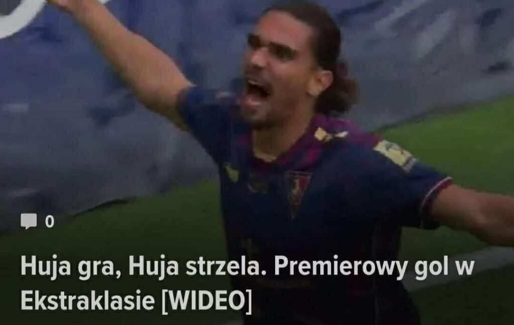 Huja with the first goal in the Premier League