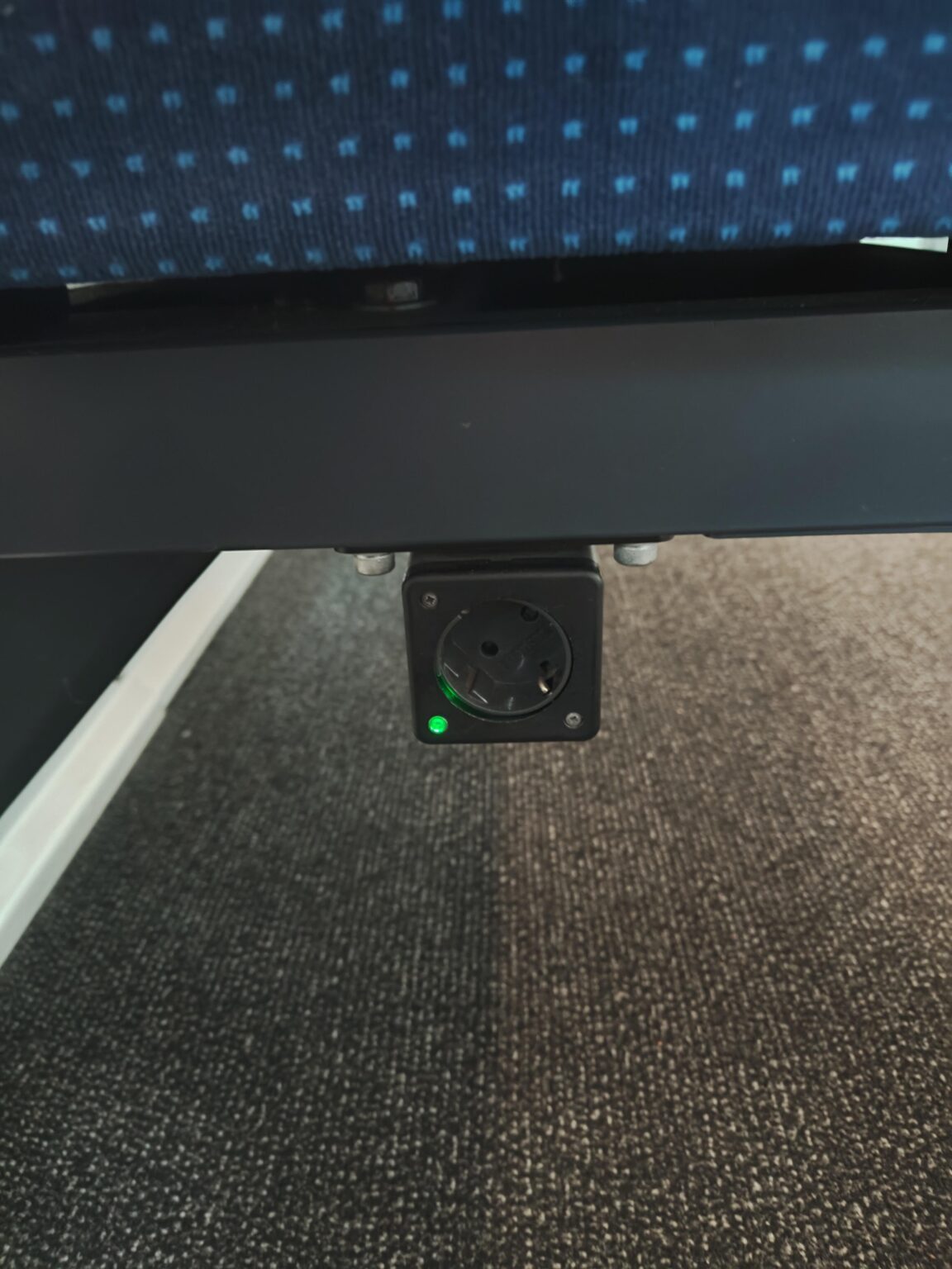 There is a special place in hell for people who install sockets under the seats on PKP trains in this way