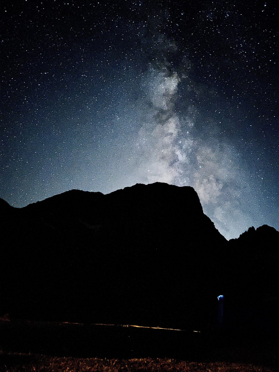 Milky Way galaxy captured from my campsite (with phone camera)