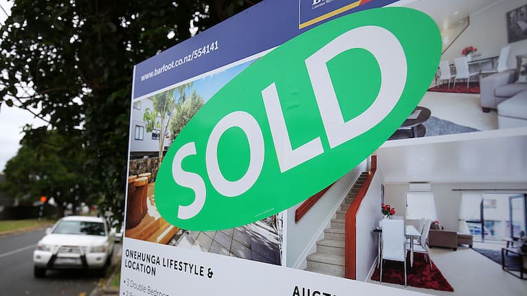 A sold sign in front of an Auckland property (file image).