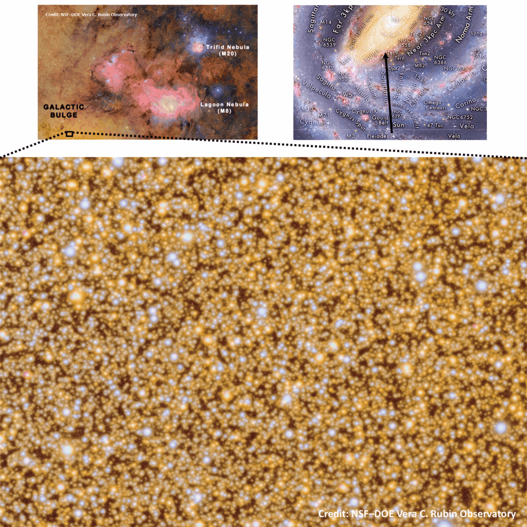 High Resolution View Into The Galactic Bulge, From The New Vera Rubin Observatory