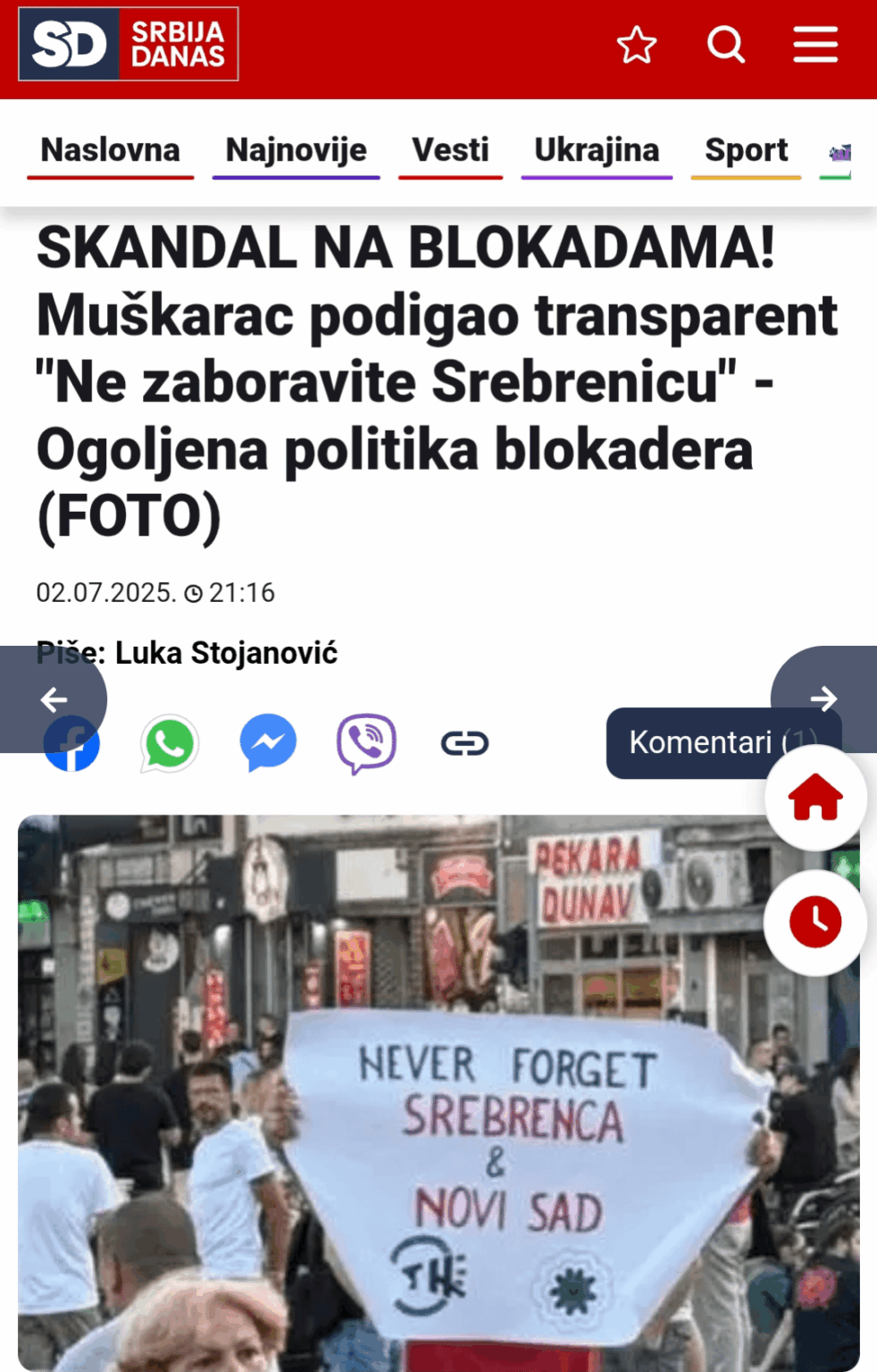 Transparent in Novi Sad for Commendation