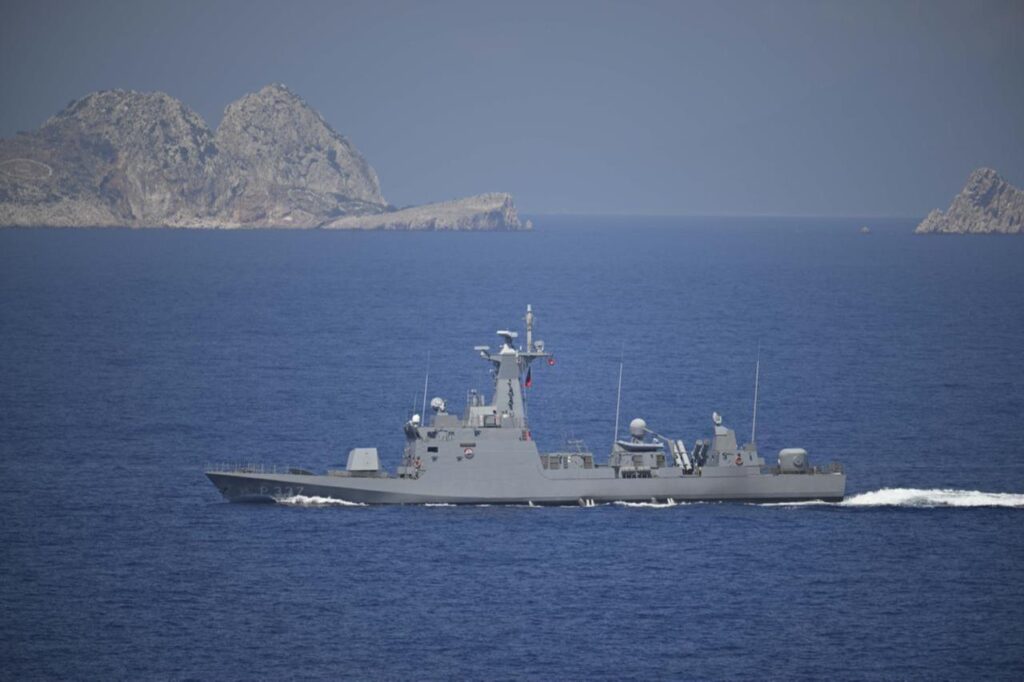 Türkiye urges caution over Greece’s marine park plans in Aegean, Ionian seas Turkish navy ship at the Distinguished Observer Day activities of the DENIZKURDU-II/2025 Exercise, conducted by the Turkish Naval Forces Command in the Black Sea, the Sea of Marmara, the Aegean Sea, and the Eastern Mediterranean, in Antalya, Türkiye, May 14, 2025. (AA Photo)