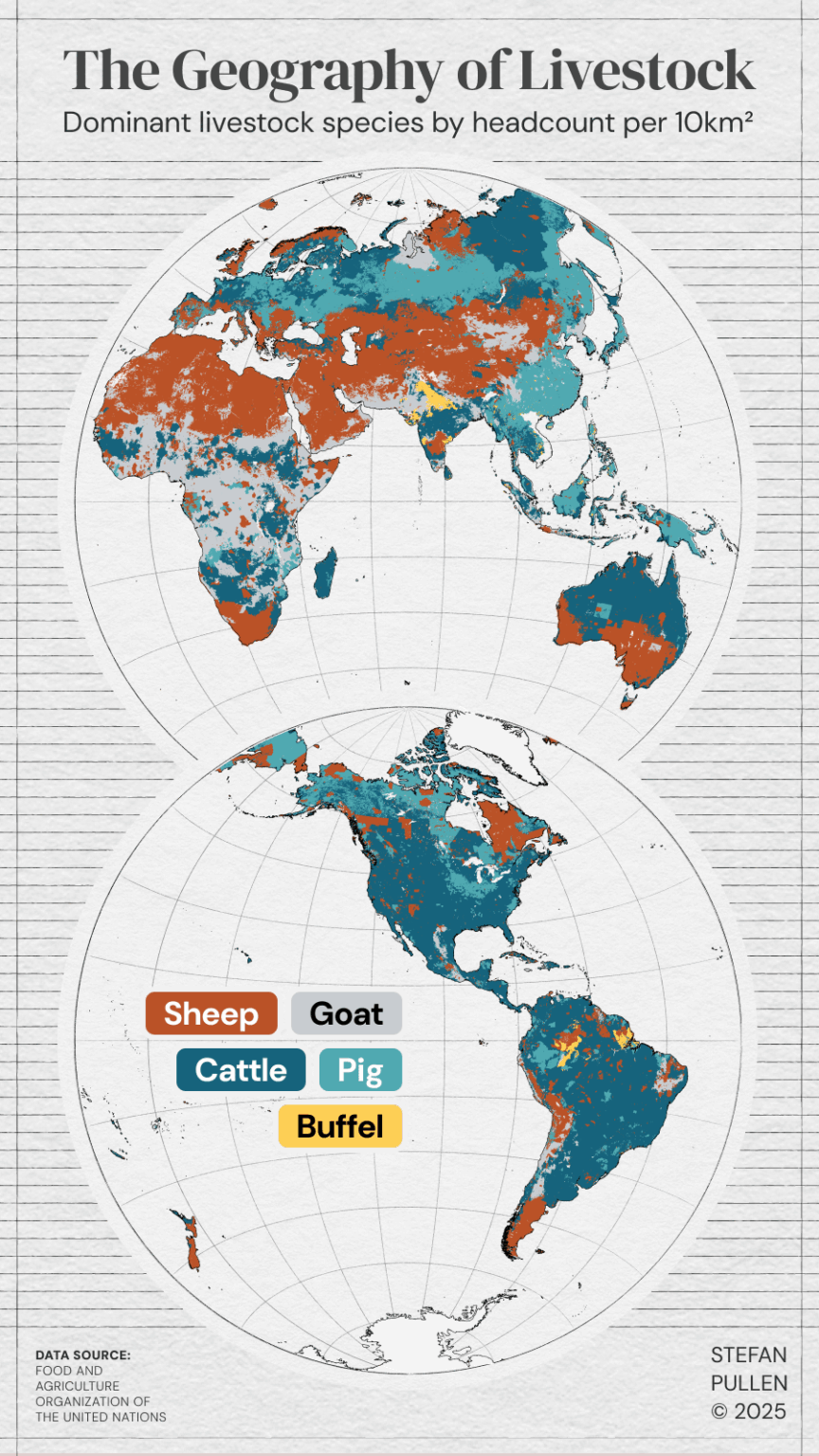 [OC] The Geography of Livestock