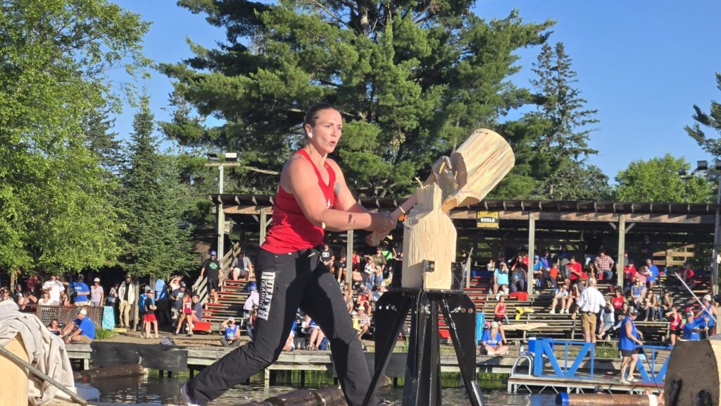 Hit the road, Jack! Lumberjills chip their way into timber sports : NPR