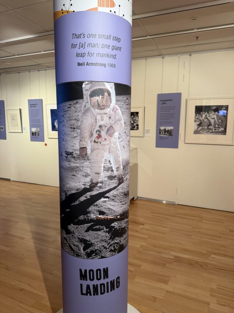 Today is the anniversary of the first crewed Moon landing on July 20, 1969. Here’s some photos from a local exhibition about the landings