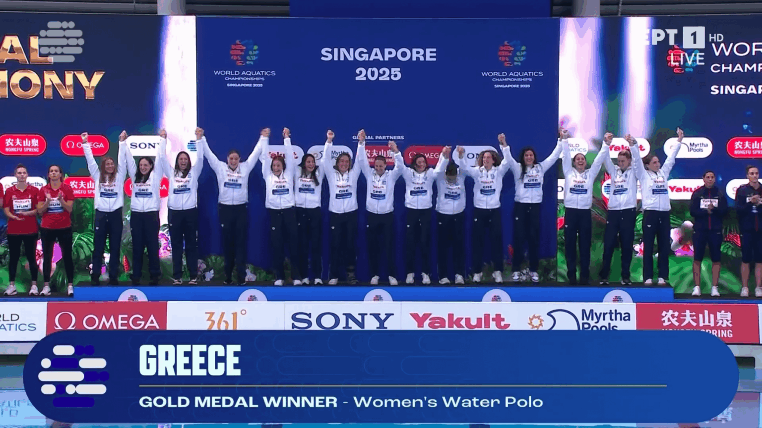 World Champions Women of National Greece in Water Tennis