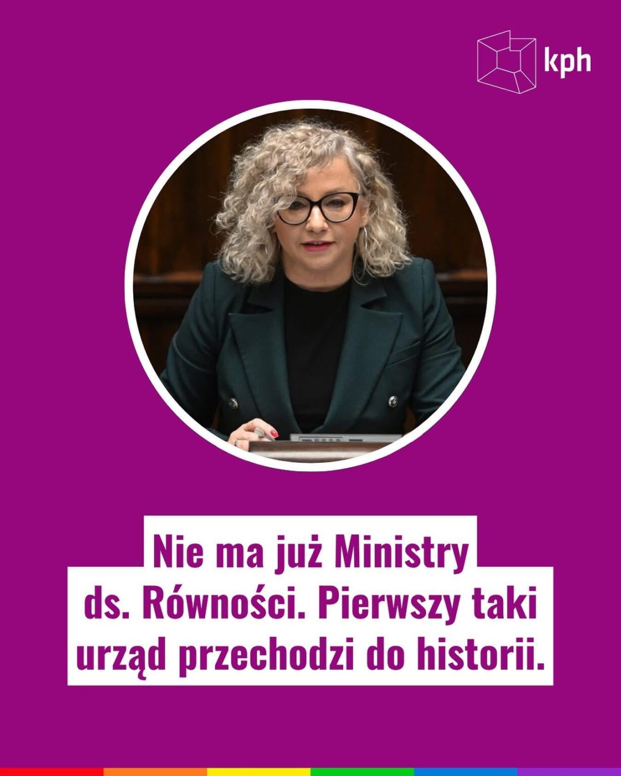 After the reconstruction of the government, there will be no longer the Ministry of Equality