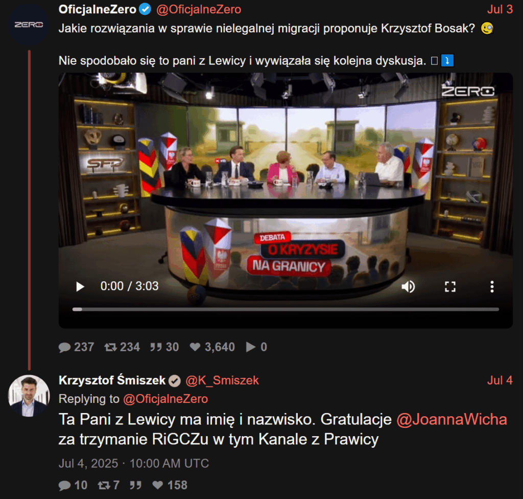 Krzysztof Śmiszek about the lack of the mentioned name of MP Wichy through the Zero Canal