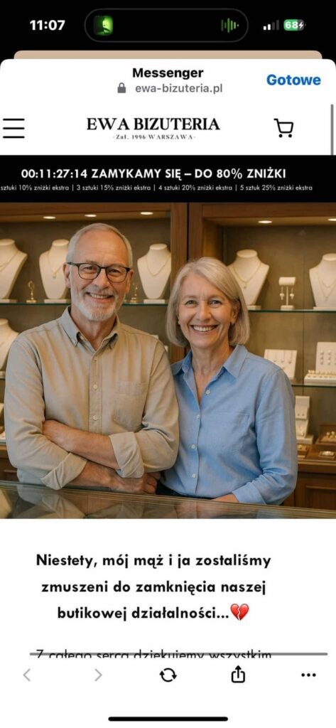 A powerful scam method for a jewelry shop that closes after 30 years and has -80% discount, which I almost fooled myself