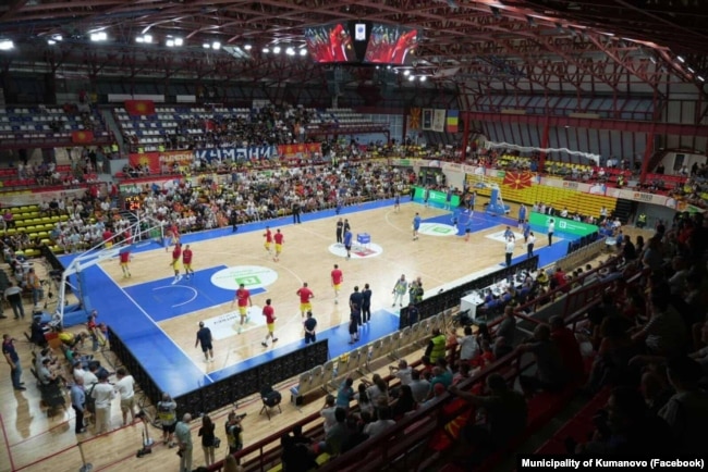 Photo taken during the match between North Macedonia and Romania in Kumanovo.