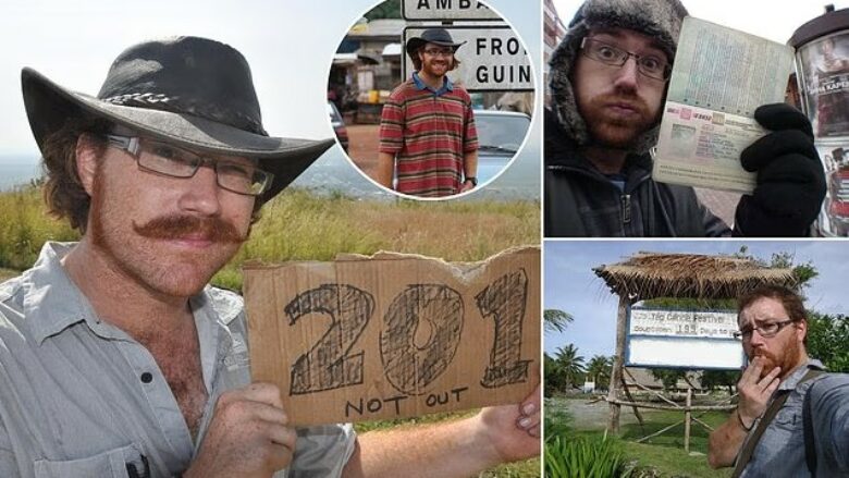 The Briton visited 201 countries around the world, stayed briefly in Kosovo - he traveled only by public transport
