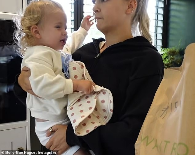 Her vlog also saw her struggling with the difficulties of motherhood and sharing an update on her relationship with Tommy