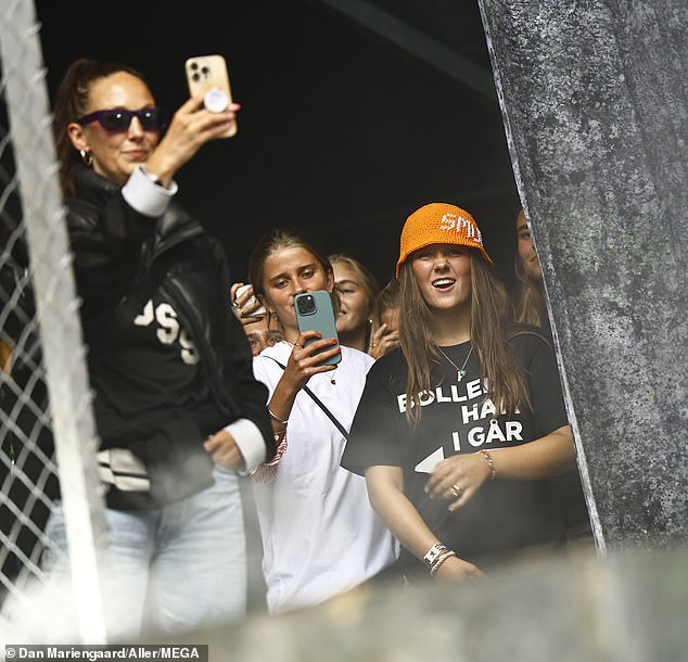 Princess Isabella of Denmark was caught on camera at the Smukfest music festival wearing a band T-shirt with the translated slogan, 'F***ed him yesterday'
