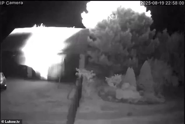 A shocking video from a resident's CCTV captured the moment the object exploded into a ball of fire. Poland says authorities cannot rule out the possibility of Russian sabotage