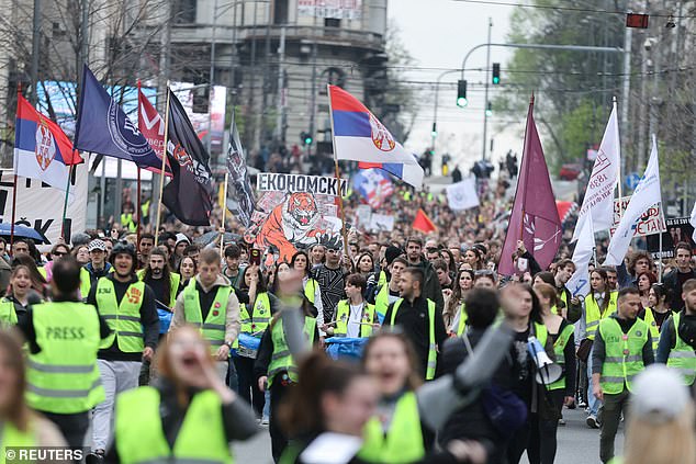 Djokovic is claimed to have become a target following his support of student protestors
