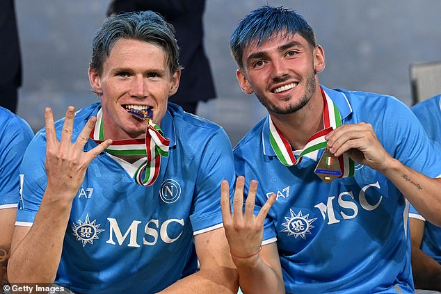 Scott McTominay and Billy Gilmour combined to lead Napoli to a famous Scudetto success