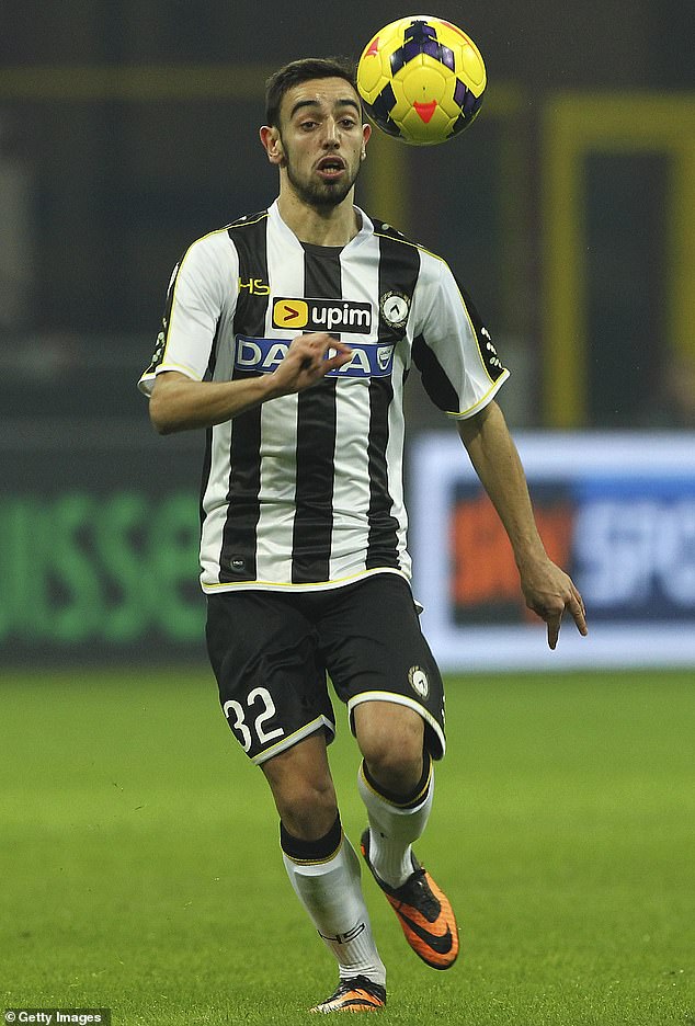 Bruno Fernandes first came to prominence as an attacking midfielder with Udinese in Serie A