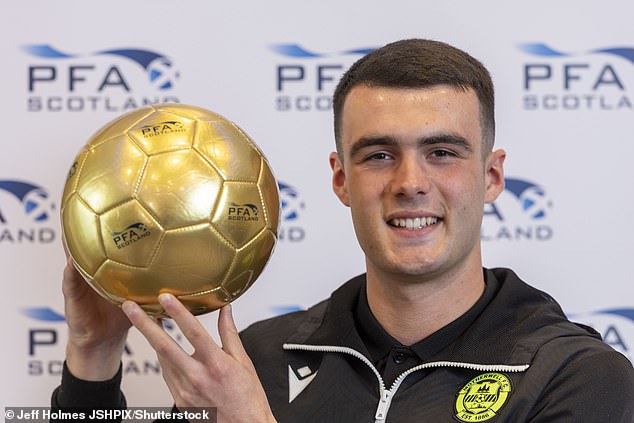 Lennon Miller was named PFA Scotland's Young Player of the Year for the season just past