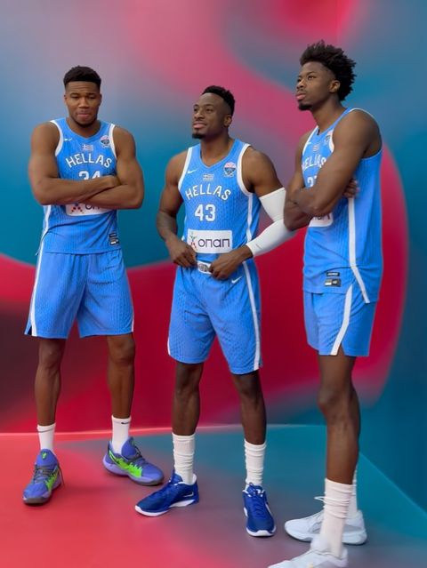 Nigerian Freak Giannis Antetokounmpo and brothers Thanasis and Kostas proudly represent Greece at EuroBasket.