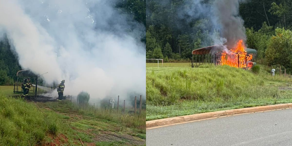 Fire destroys Lake Norman Charter Elementary School’s sports equipment: See photos here