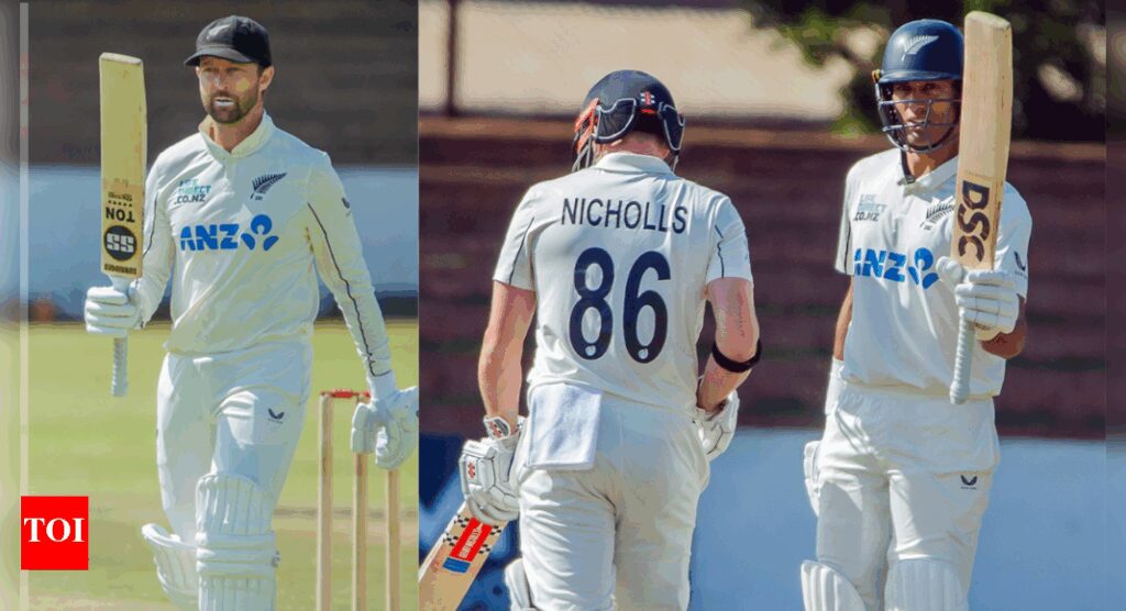 Triple ton barrage: Devon Conway, Henry Nicholls, Rachin Ravindra power New Zealand to 601/3 vs Zimbabwe | Cricket News