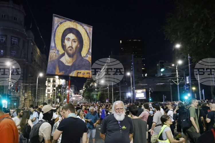 Another Round of Anti-Government Protests Held In Serbia on Friday Evening