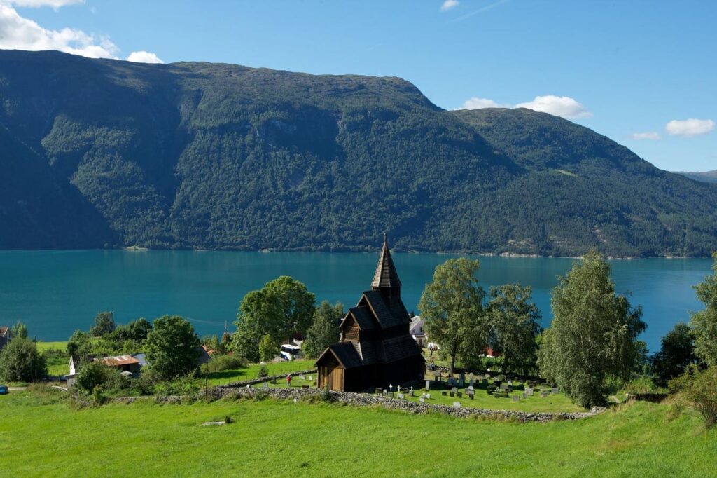 Norway’s Oldest Stave Church Overlooks This Beautiful Fjord