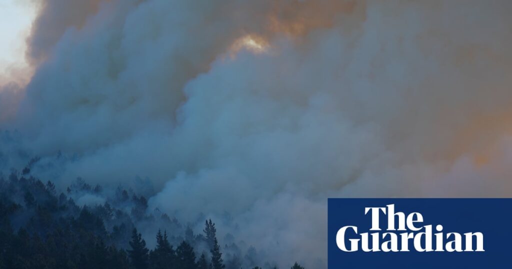 Aerial footage shows smoke billowing from wildfires in Asturias, Spain – video | Wildfires