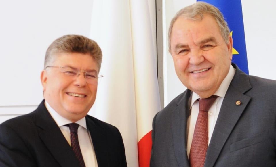 Farewell call by Egyptian Ambassador Speaker Farrugia