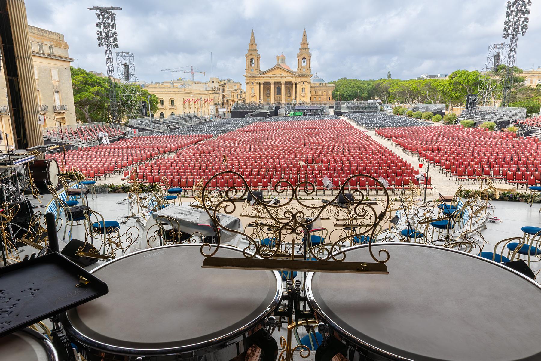 A photo of the stage ahead of the concerts this weekend. Photo: MTA.