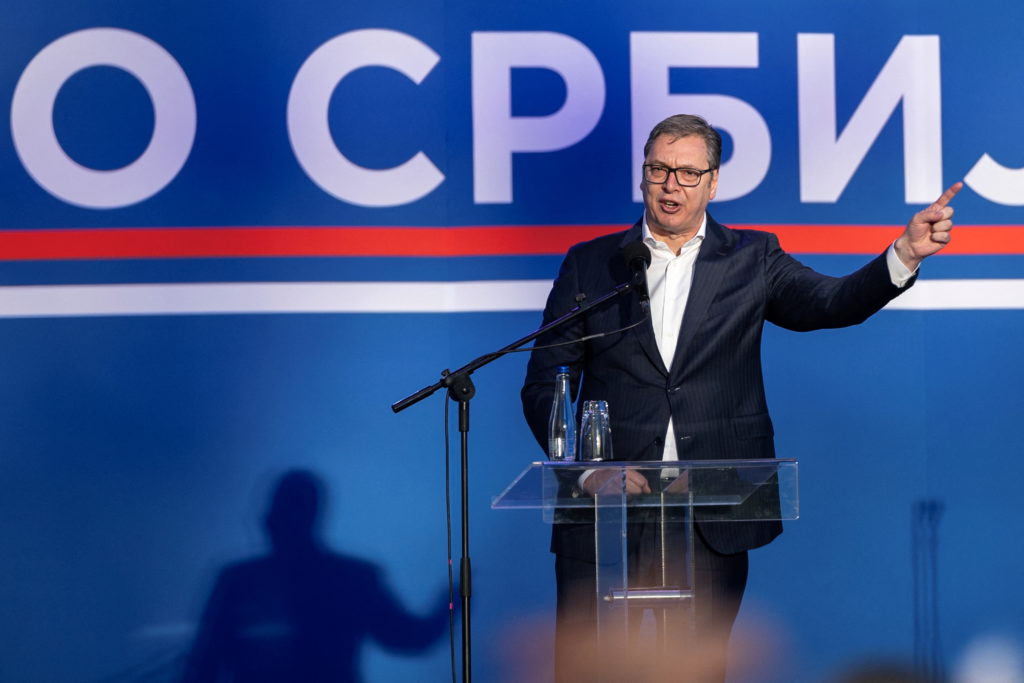 Clashes erupt at Serbian anti-government protests, with dozens injured Serbia's President Vucic holds a rally in Nis