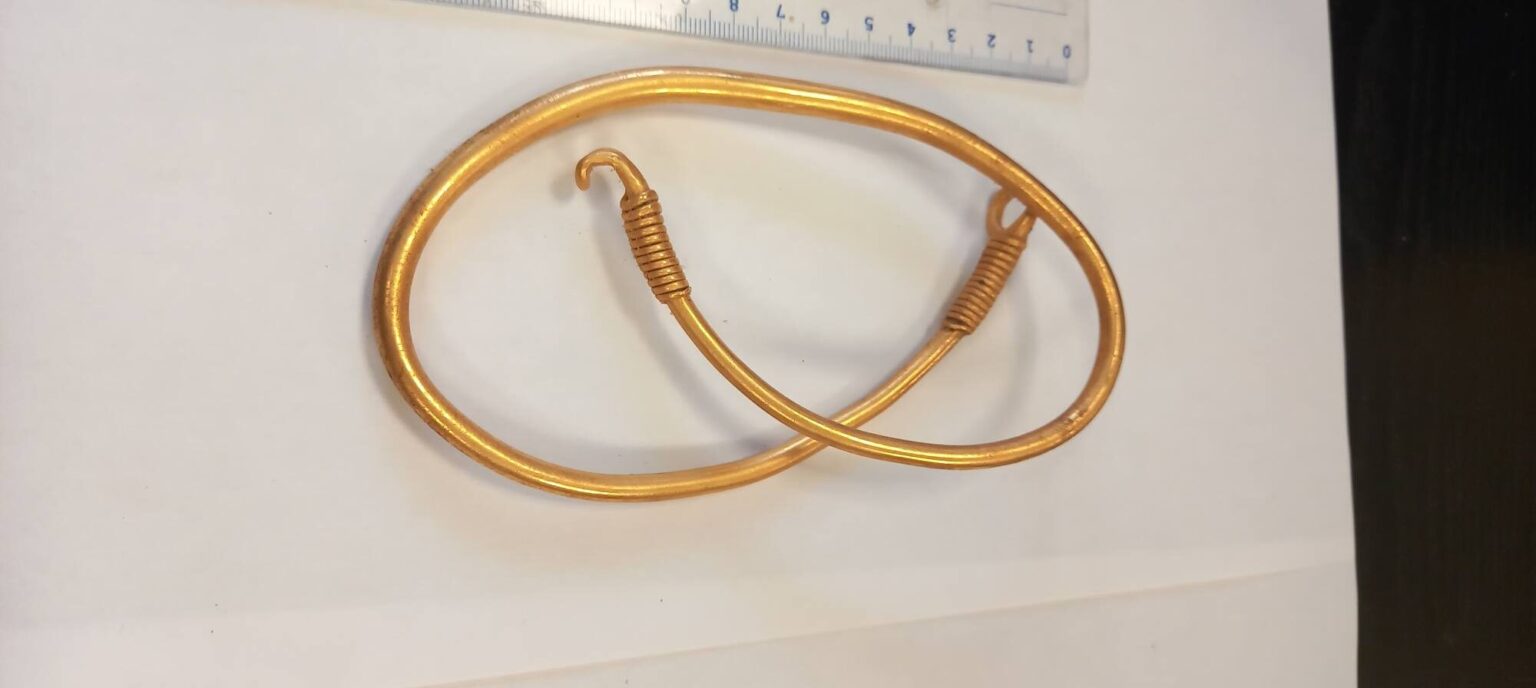 Spectacular 222-gram Gold Necklace Unearthed in Poland, Possibly of Goth Origin Spectacular 222-gram Gold Necklace Unearthed in Poland, Possibly of Goth Origin
